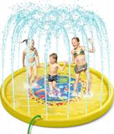 summer fun for kids and pets: thicken outdoor splash pad with sprinklers, water toys, and kiddie pool логотип