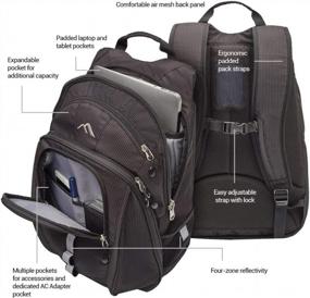 img 2 attached to Omega-Black Brenthaven Tred Backpack: The Ideal Laptop Bag For School Or Office Use
