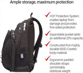 img 1 attached to Omega-Black Brenthaven Tred Backpack: The Ideal Laptop Bag For School Or Office Use