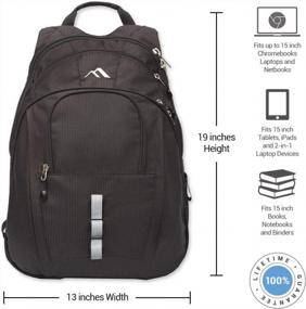 img 3 attached to Omega-Black Brenthaven Tred Backpack: The Ideal Laptop Bag For School Or Office Use