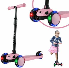 img 4 attached to Get Your Toddler Moving With PRINIC 3-Wheeled Kick Scooter - Adjustable Height, Light Up Wheels, Sturdy Deck And More!