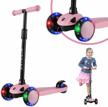 get your toddler moving with prinic 3-wheeled kick scooter - adjustable height, light up wheels, sturdy deck and more! logo