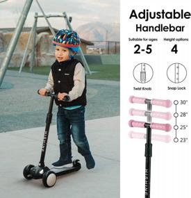 img 2 attached to Get Your Toddler Moving With PRINIC 3-Wheeled Kick Scooter - Adjustable Height, Light Up Wheels, Sturdy Deck And More!