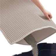 durable honeycomb cat litter box mat - gorilla grip: 🐾 water-resistant, scatter control, double-layered, waste-less litter, soft on paws, easy to clean logo