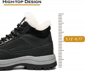 img 2 attached to High Top Winter Snow Boots For Men And Women - Non-Slip Outdoor Hiking Booties With Warm Fur Lining