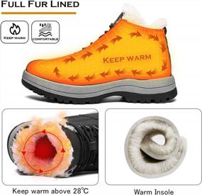 img 3 attached to High Top Winter Snow Boots For Men And Women - Non-Slip Outdoor Hiking Booties With Warm Fur Lining