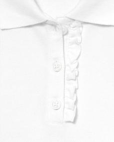 img 3 attached to Girls Long Sleeve Ruffle Polo Shirt By The Children'S Place