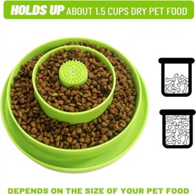 img 3 attached to ESALINK Double Layer Slow Feeder Dog Bowl For Puppy & Cat - Durable Pet Food Dishes To Prevent Bloating, Choking & Promote Healthy Eating Habits (Green)
