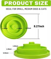 двухслойная миска для собак с медленной подачей esalink для щенков и кошек - прочные миски для корма для домашних животных, предотвращающие вздутие живота, удушье и пропагандирующие здоровые привычки питания (зеленый) логотип