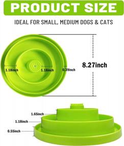 img 4 attached to ESALINK Double Layer Slow Feeder Dog Bowl For Puppy & Cat - Durable Pet Food Dishes To Prevent Bloating, Choking & Promote Healthy Eating Habits (Green)