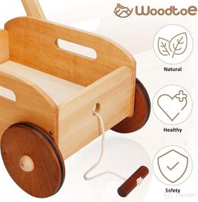 img 2 attached to 🚶 Woodtoe Wooden Baby Walker: Adjustable Speed Push Toy for Babies Learning to Walk | Natural Wood Push and Pull Learning Walking Educational Toy Gift for Toddler Boy/Girl, 1-3 Years (Patent Protected)