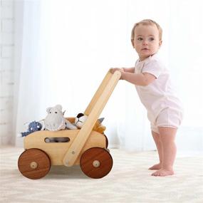 img 3 attached to 🚶 Woodtoe Wooden Baby Walker: Adjustable Speed Push Toy for Babies Learning to Walk | Natural Wood Push and Pull Learning Walking Educational Toy Gift for Toddler Boy/Girl, 1-3 Years (Patent Protected)