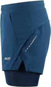 img 2 attached to ARSUXEO Men'S Breathable 2-In-1 Running Shorts With Zipper Pocket B202