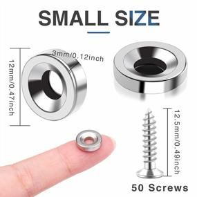img 3 attached to 50Pcs Strong Neodymium Magnets With Hole & Mounting Screws - Heavy Duty Rare Earth Disc Countersunk For Locker, Tool Storage & Crafts