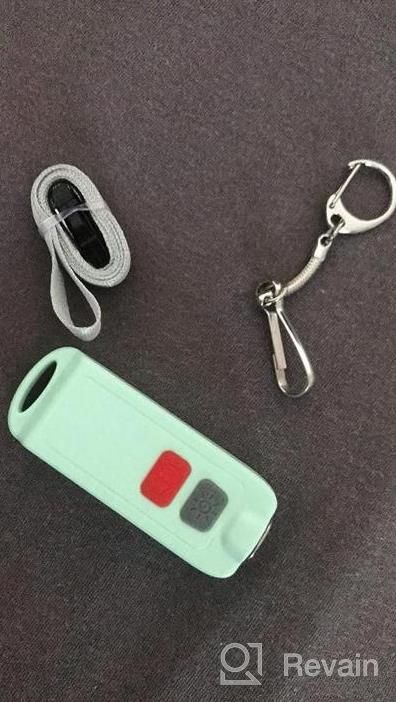 img 1 attached to Self Defense Personal Alarm Keychain For Women – USB Rechargeable Waterproof 130 DB Security Panic Button Siren Whistle With LED Light – Safety Sound Alert Device Key Chain By WETEN (Blue) review by Terrell Ciula