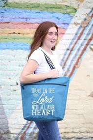 img 3 attached to Large Inspirational Zippered Tote Women Women's Handbags & Wallets via Totes