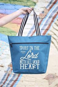 img 1 attached to Large Inspirational Zippered Tote Women Women's Handbags & Wallets via Totes