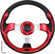 motafar golf cart steering wheel with ergonomic design universal fit for golf cart club car ezgo rxv &amp replacement parts logo