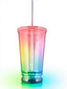 img 1 attached to Brighten Up Any Occasion With FlashingBlinkyLights Multicolor LED To-Go Tumblers (Set Of 4)