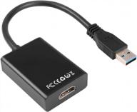 💻 высококачественный адаптер usb 3.0 to hdmi для компьютера и ноутбука - конвертер full hd 1080p (черный) логотип