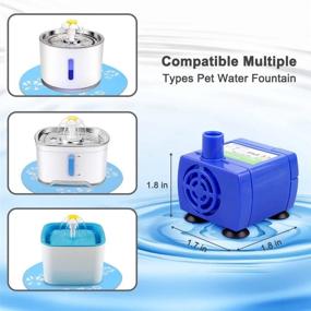 img 2 attached to Replacement Pet Fountain Pump For Cat And Dog Water Dispensers - Comsmart Motorized Water Motor For Pet Drinking Fountains