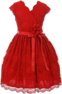 👗 girls' clothing: embroidered all-over red dress (jks 2066) логотип