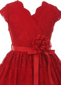 img 2 attached to 👗 Girls' Clothing: Embroidered All-Over Red Dress (JKS 2066)