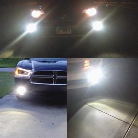 img 1 attached to Alla Lighting 5201 5202 LED Fog Lights: Xtreme Super Bright COB-72 SMD Bulbs with 2800lm Output - 6000K Xenon White DRL Replacement