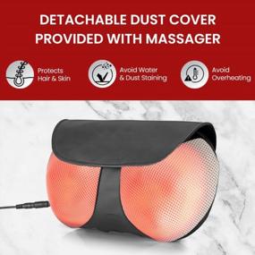 img 2 attached to Eilison 3D Neck Massager: Perfect Gift For Grandpa, Grandma, Teacher & Nurse - Heat Therapy To Relieve Sore Muscles & Back/Neck Pain!