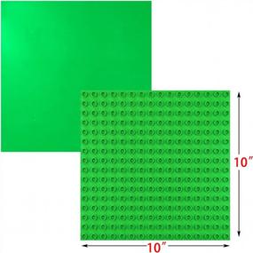 img 3 attached to Large Green Baseplates For Toddlers - 10X10 Inch Compatible With Large Building Blocks (6 Pack)