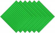 large green baseplates for toddlers - 10x10 inch compatible with large building blocks (6 pack) logo