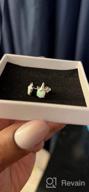 img 1 attached to Hypoallergenic Fire Opal Unicorn Stud Earrings for Girls - ARSKRO S925 Sterling 🦄 Silver with Gold Plating, Mini Tiny Cute Earring Jewelry Gifts for Kids and Women review by Shawn Trotter