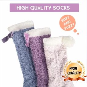 img 3 attached to Soft Plush Winter Fuzzy Socks For Women - 3 Pairs Of Casual, Cozy Slipper Socks Perfect For Home And Sleeping, Great Gifts For Women