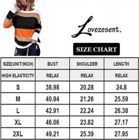 img 2 attached to Lovezesent Womens Long Sleeve Color Block Cozy Winter Knit Sweater Pullover Tops