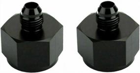 img 4 attached to 10AN Female To 6AN Male AN Flare Fitting Reducer Adapter Black 2PCS - Smileracing
