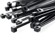 🔒 100 pack 7 inch black nylon cable zip ties - 50 lb. strength by snug fasteners (sng896) logo