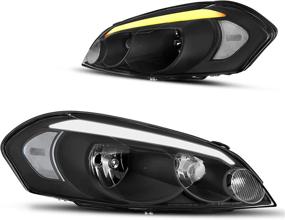 img 4 attached to 🔦 Switchback LED DRL Headlights for Chevy Impala 2006-2013, Impala Limited 2014-2016 & Monte Carlo 2006-2007 - Headlamp Replacement Pair by DWVO
