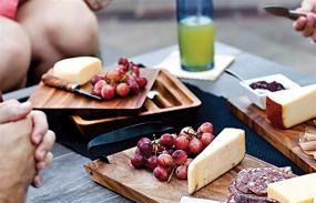 img 1 attached to Impress Your Guests With The Ironwood Gourmet Acacia Wood Cheese Board And Knife Set