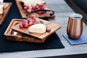 img 2 attached to Impress Your Guests With The Ironwood Gourmet Acacia Wood Cheese Board And Knife Set