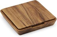 impress your guests with the ironwood gourmet acacia wood cheese board and knife set logo