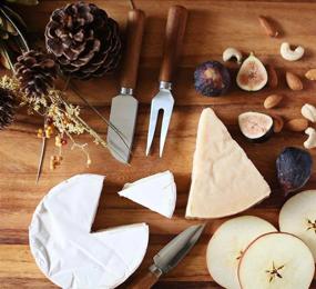 img 3 attached to Impress Your Guests With The Ironwood Gourmet Acacia Wood Cheese Board And Knife Set