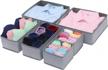 onlyeasy foldable cloth storage box closet dresser drawer organizer cube basket bins containers divider with drawers for scarves, underwear, bras, socks, ties, 6 pack, herringbone grey, mxds3p2 logo