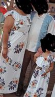 img 1 attached to Floral Printed Chiffon Mommy and Me Dresses with Bowknot Ruffles: Perfect Matching Outfits for Beach, Featuring Short Sleeves review by Michael Straughter