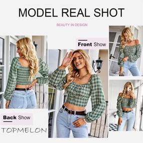 img 1 attached to Get Captivating Looks With TOPMELON Long Sleeve Crop Tops For Women