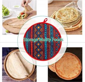 img 2 attached to Keep Your Favorite Mexican Dishes Warm With CINPIUK Tortilla Warmer Pouch - 12 Inch Insulated Holder In Traditional Serape Fabric