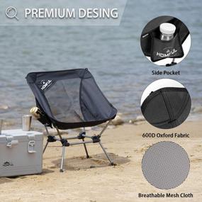 img 3 attached to Ultralight Camping Chair With 300Lbs Capacity & Storage Bag For Outdoor Activities