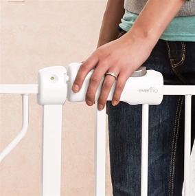 img 2 attached to 🚪 Convenient & Secure Easy Walk-Thru Pressure-Mounted Pass-Through Gate (White)