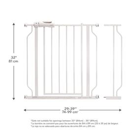 img 3 attached to 🚪 Convenient & Secure Easy Walk-Thru Pressure-Mounted Pass-Through Gate (White)