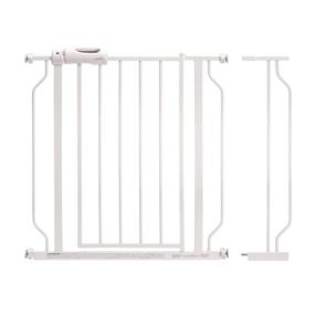 img 4 attached to 🚪 Convenient & Secure Easy Walk-Thru Pressure-Mounted Pass-Through Gate (White)