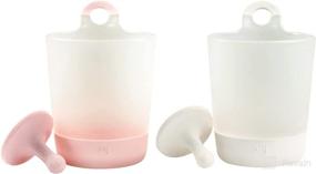 img 4 attached to 🍼 Puj Phillup/Play + Rinse Cups - 2-Pack, BPA-Free, PVC-Free, Dishwasher Safe (Blush/Marshmallow) - Improved SEO